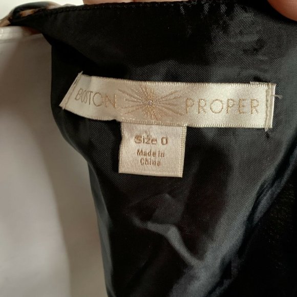 Boston Proper Dress Size 0 Animal Print Black Brown Zip up Pockets Sleeveless - Picture 8 of 10